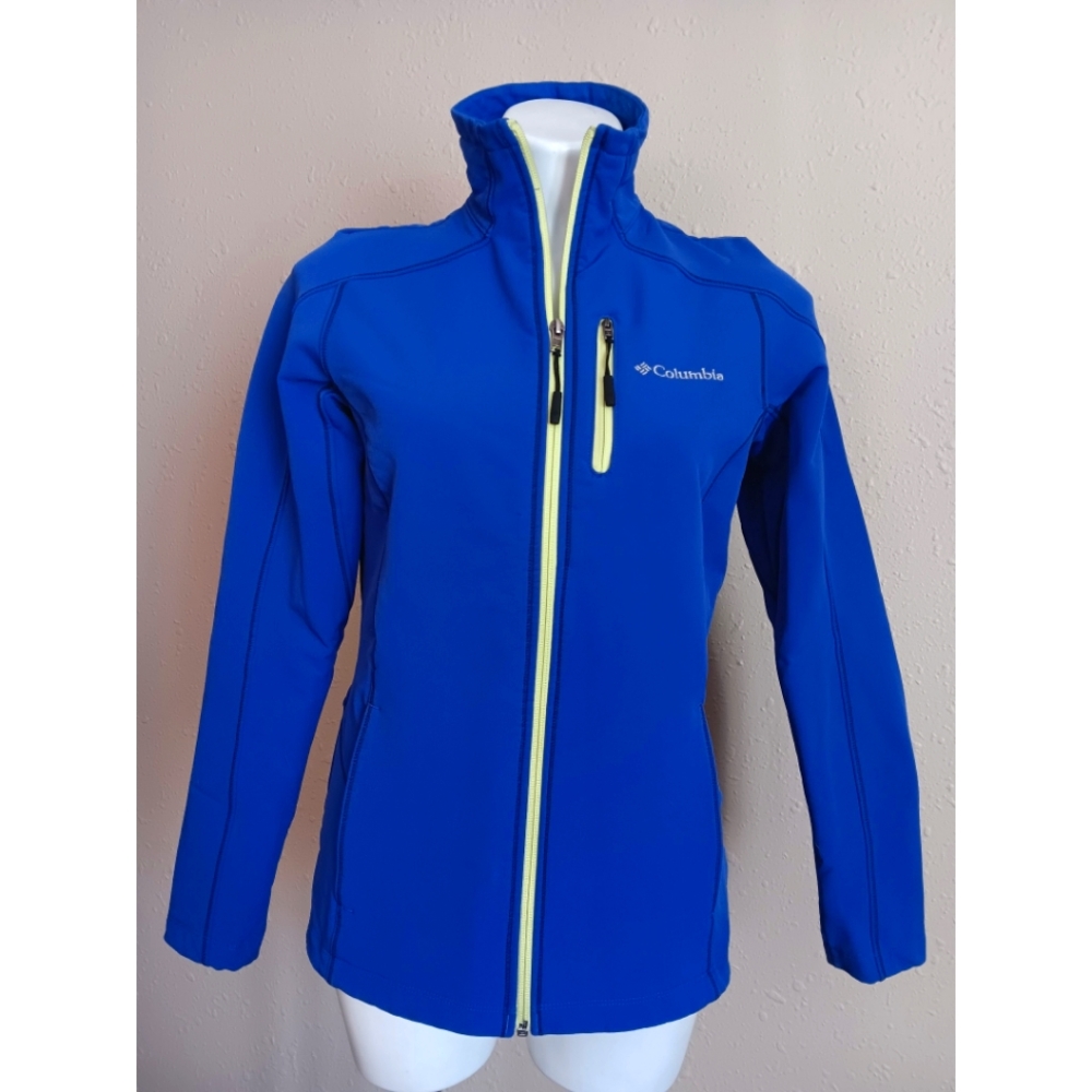 Columbia Women's Royal Blue Softshell Jacket with Yellow Trim